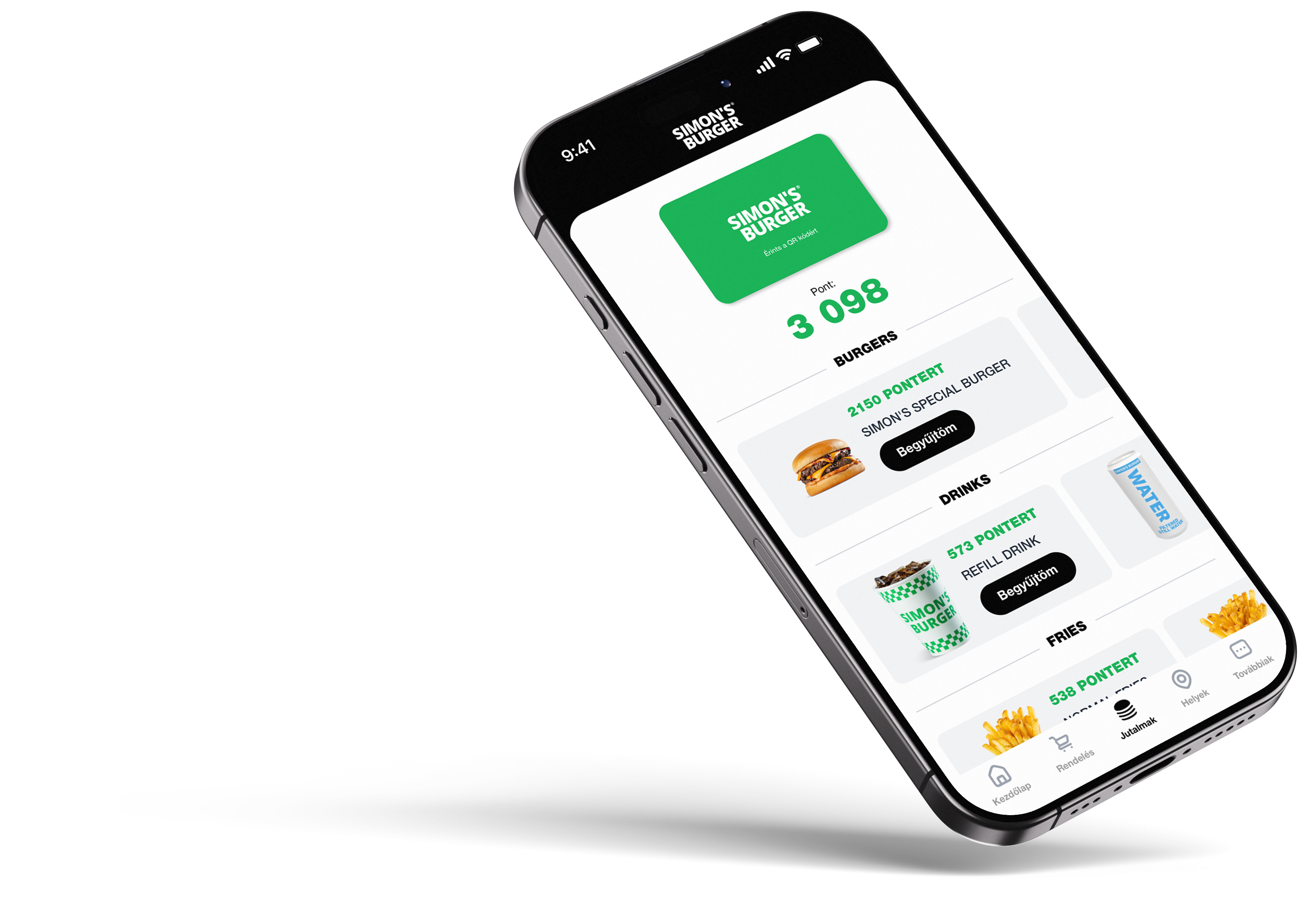 Simon's Burger app
